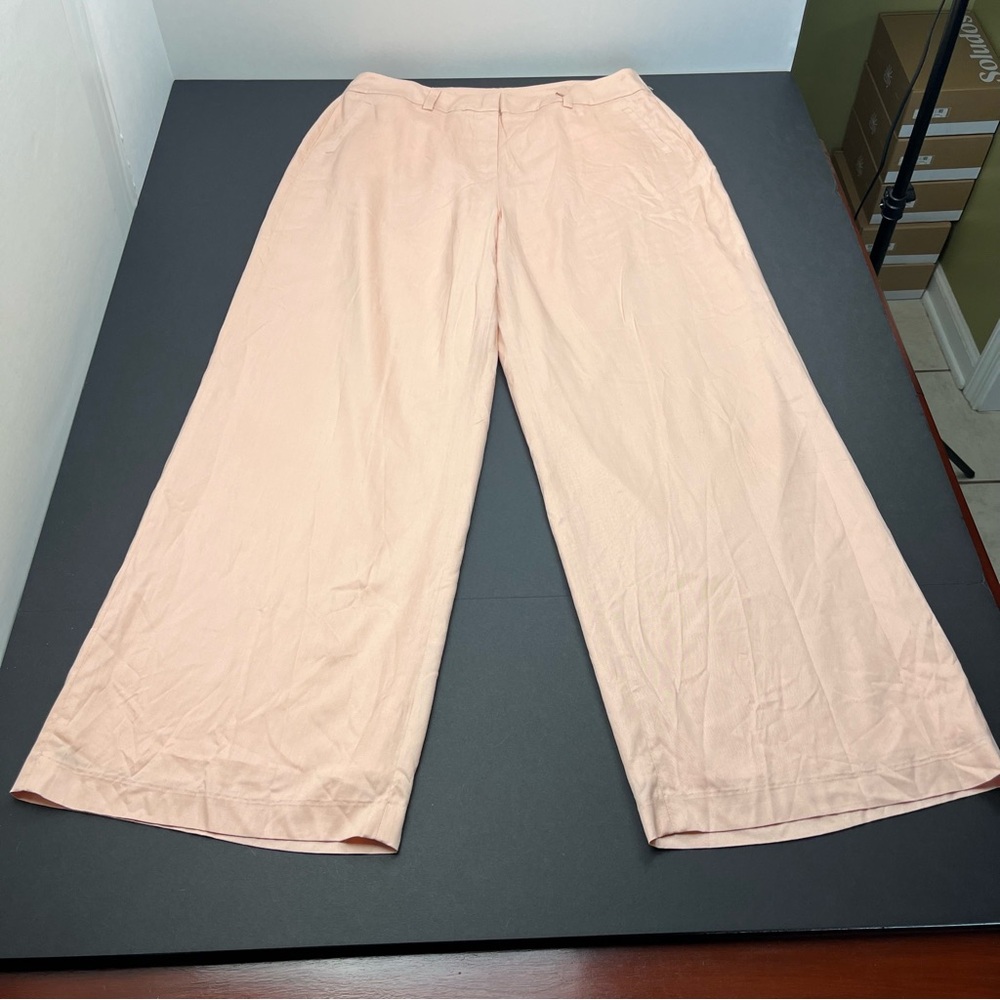 J.‎ Peterman Wide Leg Lined Pant Womens Size 14 Light Peach Office Classic NWOT